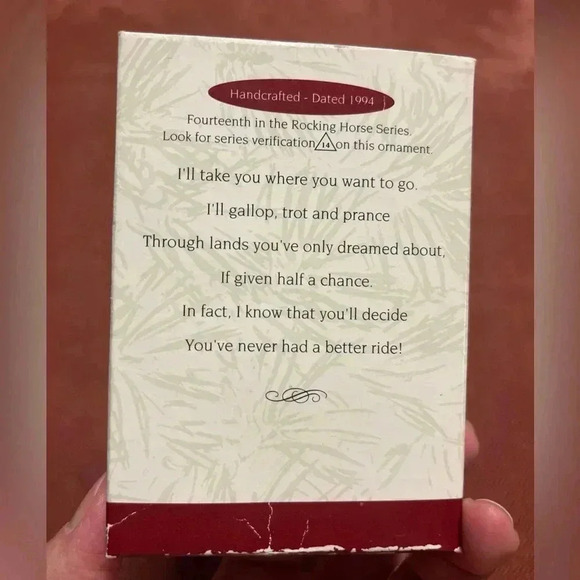 Hallmark ornament Collector series Rocking Horse #14 year 1994 - Picture 2 of 4